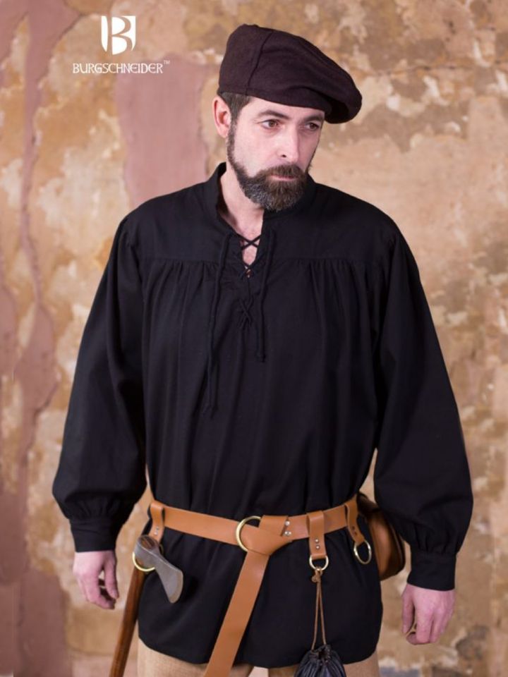 Schnürhemd Störtebecker schwarz