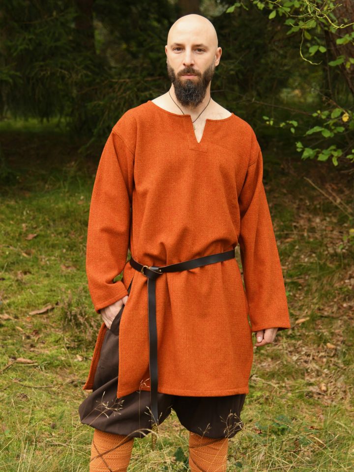 Wolltunika Diamantkörper orange
