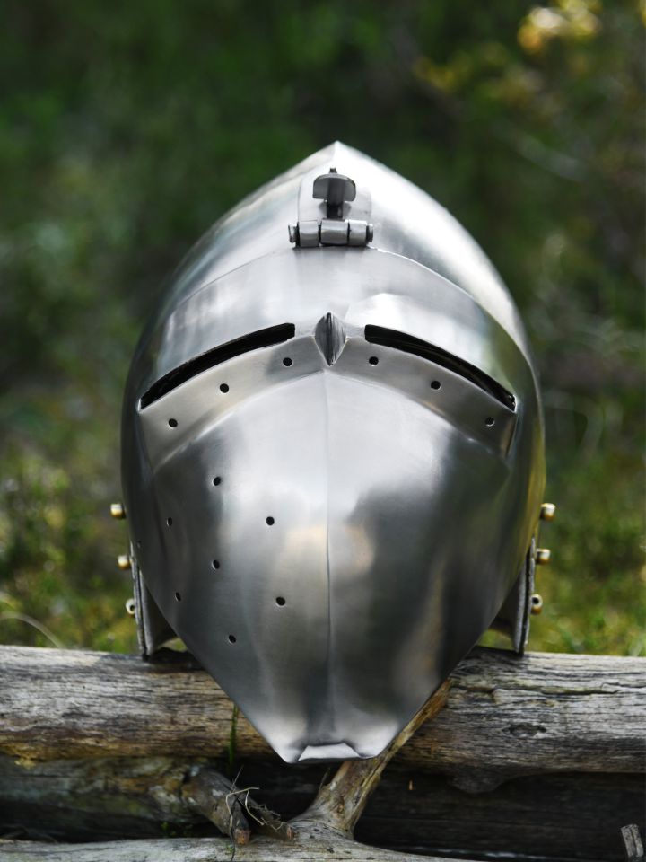 Deutsche Beckenhaube mit Visier, schaukampftauglich