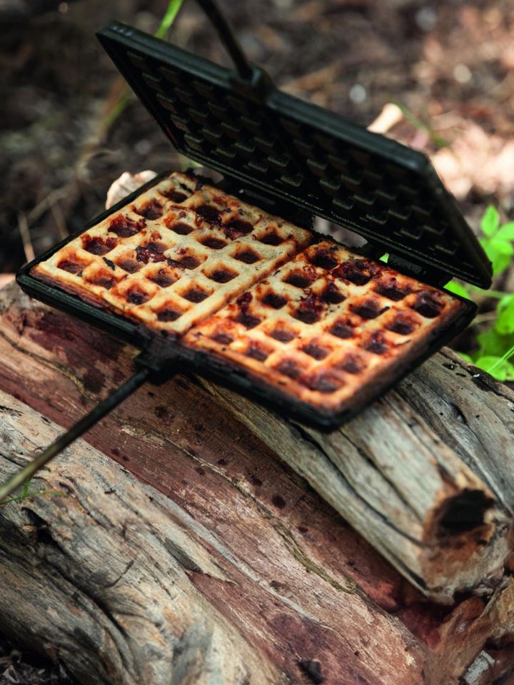 Waffeleisen aus Gusseisen lang