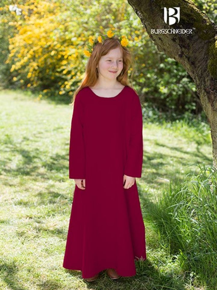 Kinderunterkleid Ylvi rot 128