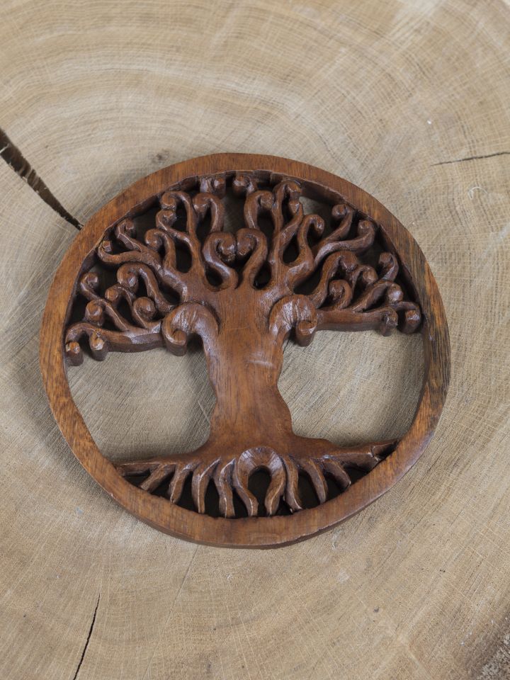 Holz-Wandschmuck Yggdrasil klein