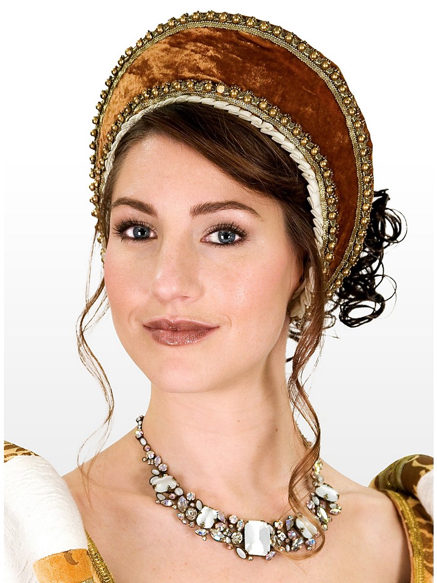 Ritterladen Tudorhaube Gold Mittelalter Shop