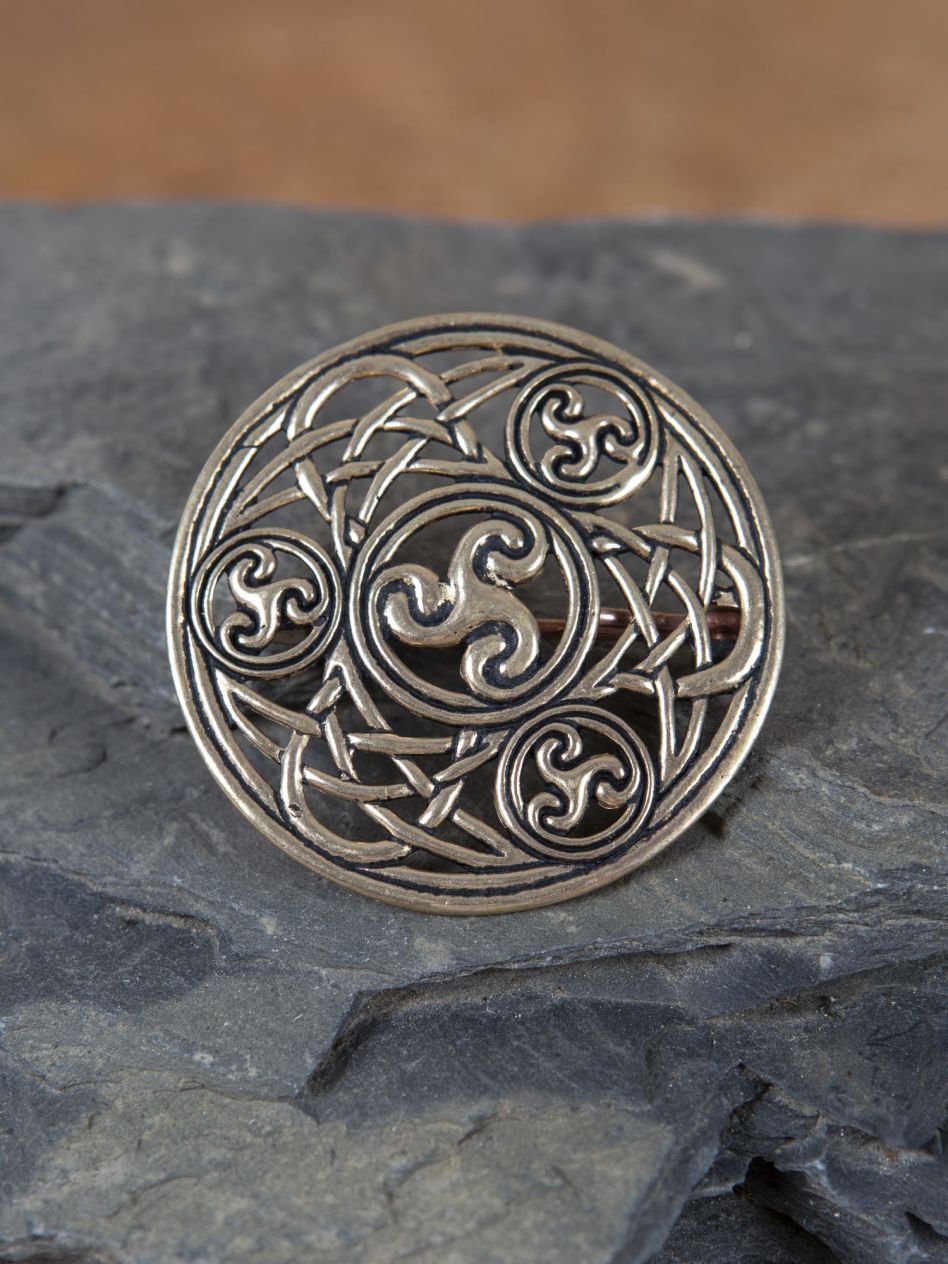 massive keltische Sonnen Triskel Bronze Mittelalter Kraftamulett Sonne Triskele 