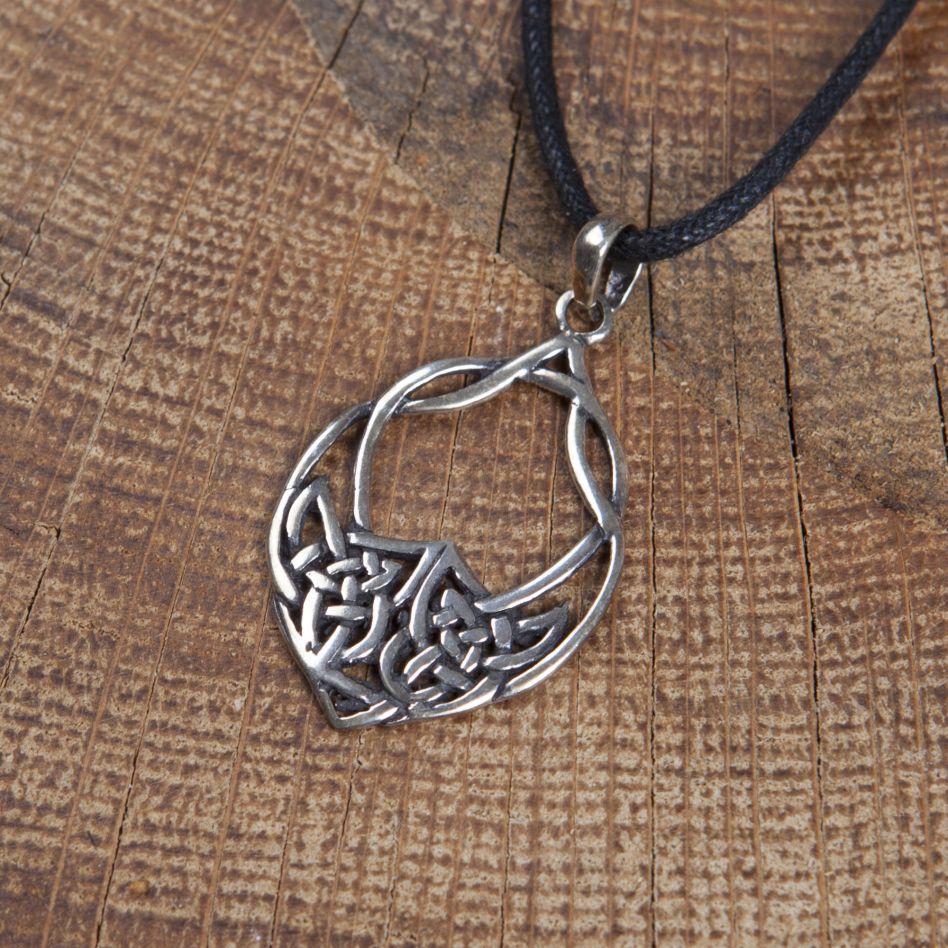Keltische Knoten Rechteckig Anhänger Silber