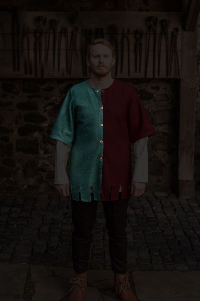 Rechte Seite Surcoat Aleran - Wolle grün 2