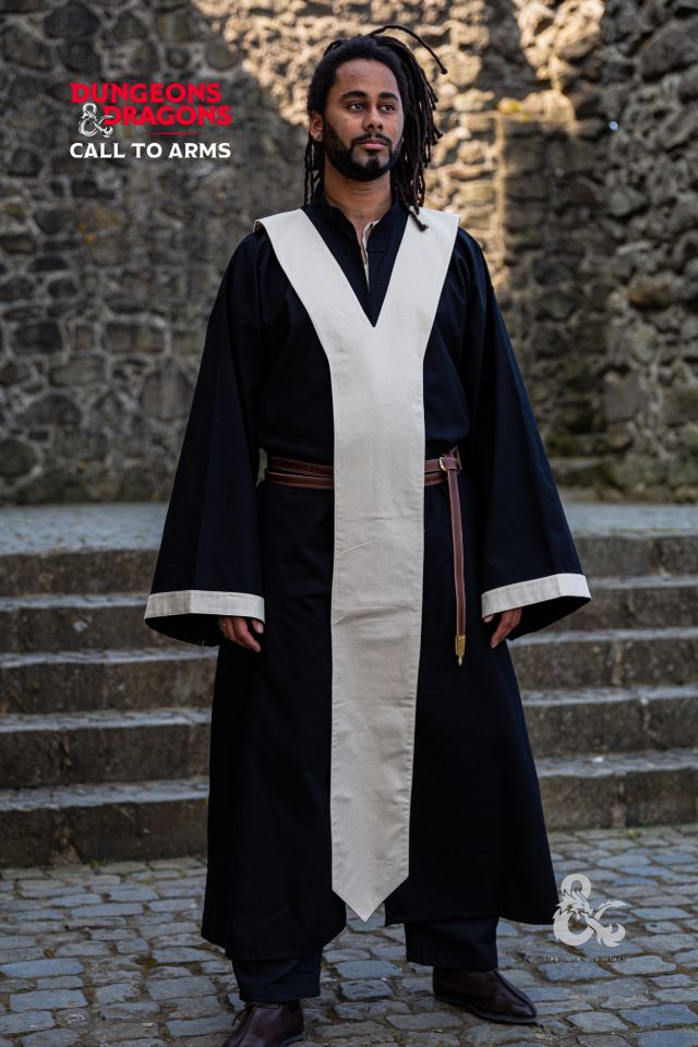 D&D Magier Robe schwarz-natur M 2