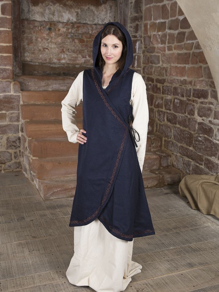 Wickelkleid Myrana aus Wollfilz blau 2