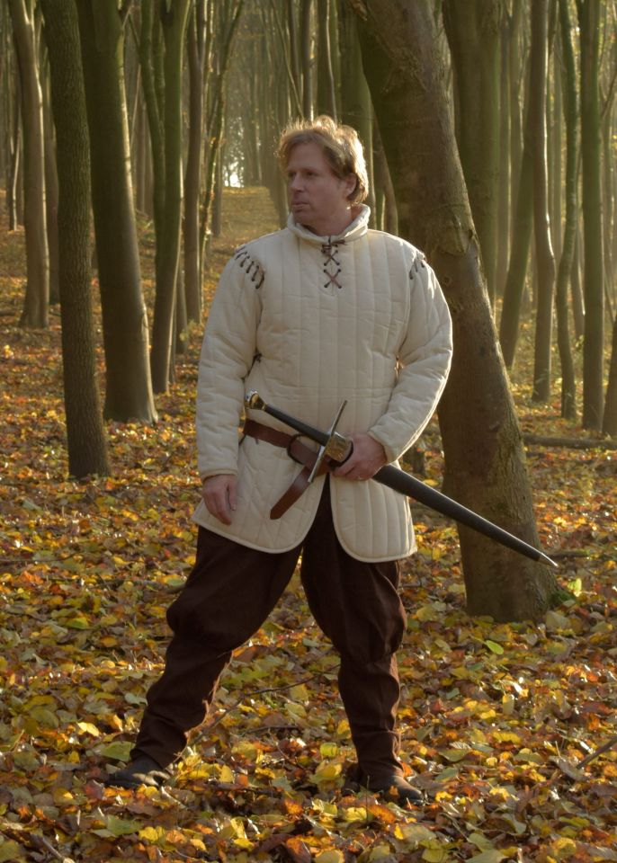 Langer Gambeson mit abnehmbaren Ärmeln natur XL 2