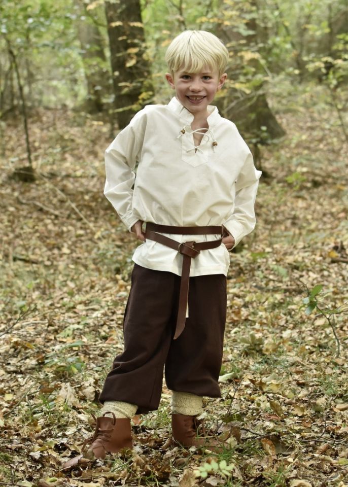 Kinder Mittelalterhemd Colin natur 2
