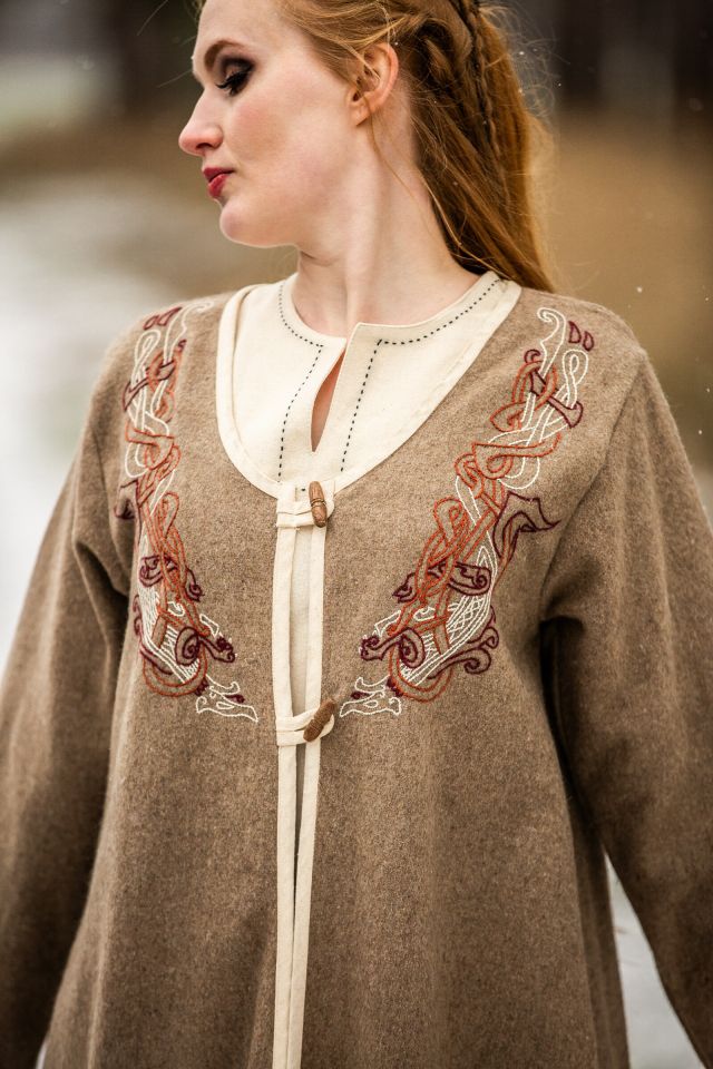 Wikinger Birka Mantel Skadi Sand M 2