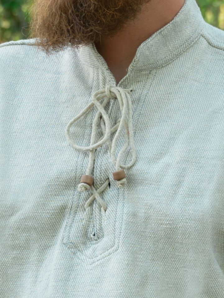 Winterhemd - Stehkragenhemd grau meliert 2