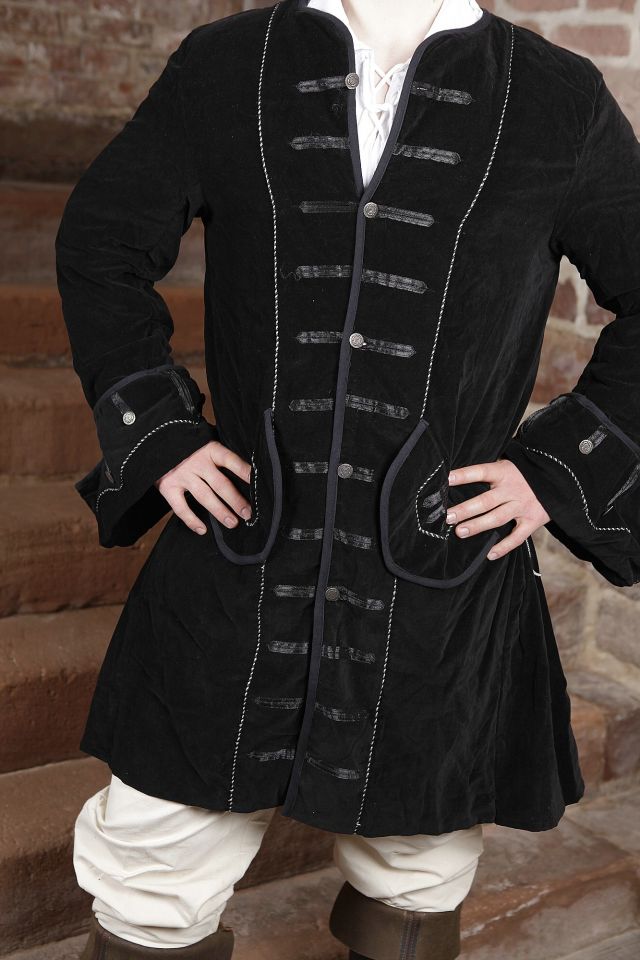 Prunkjacke Gehrock in schwarz S 2