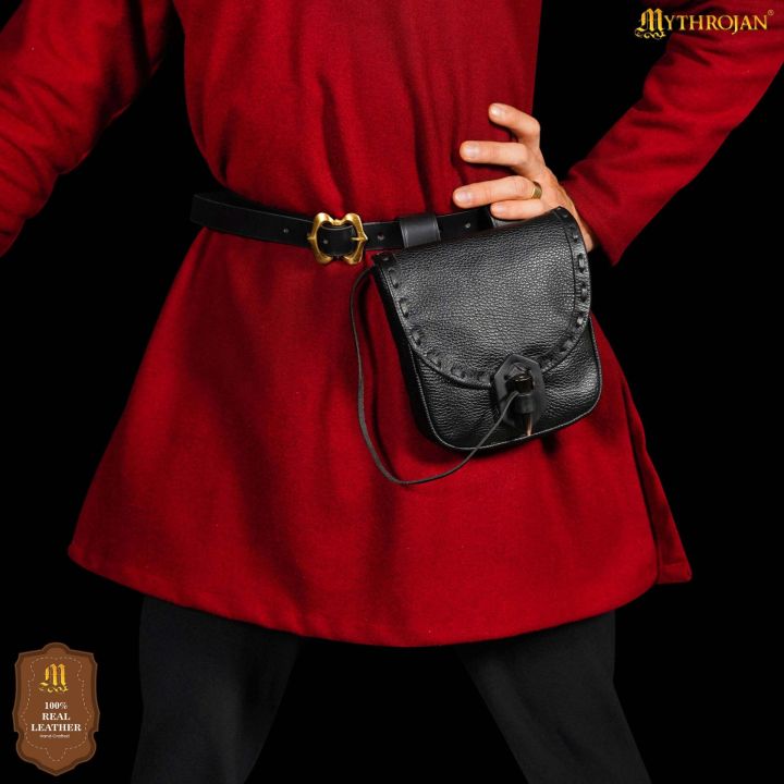 Gürteltasche mit Hornverschluss schwarz 2