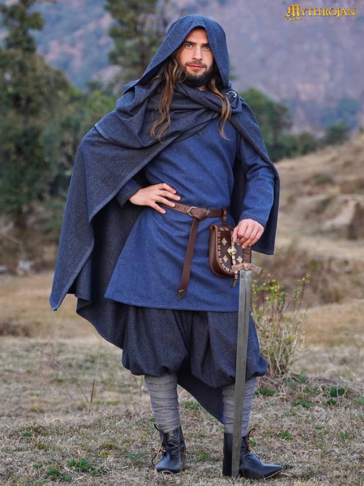 Wikinger-Umhang Alaric blau 2