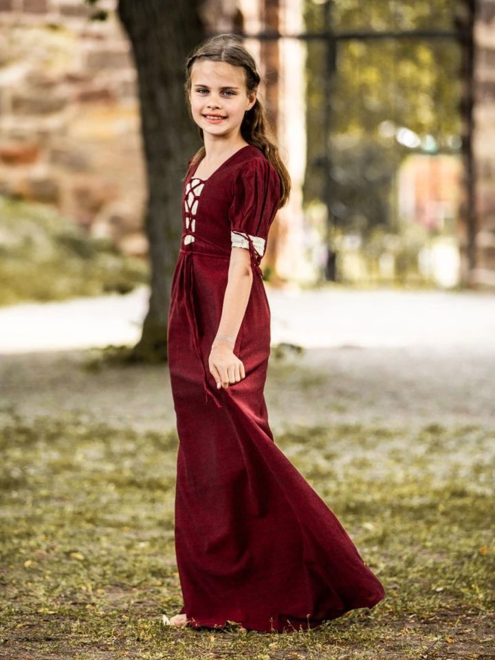 Leichtes Kinderkleid rot 2