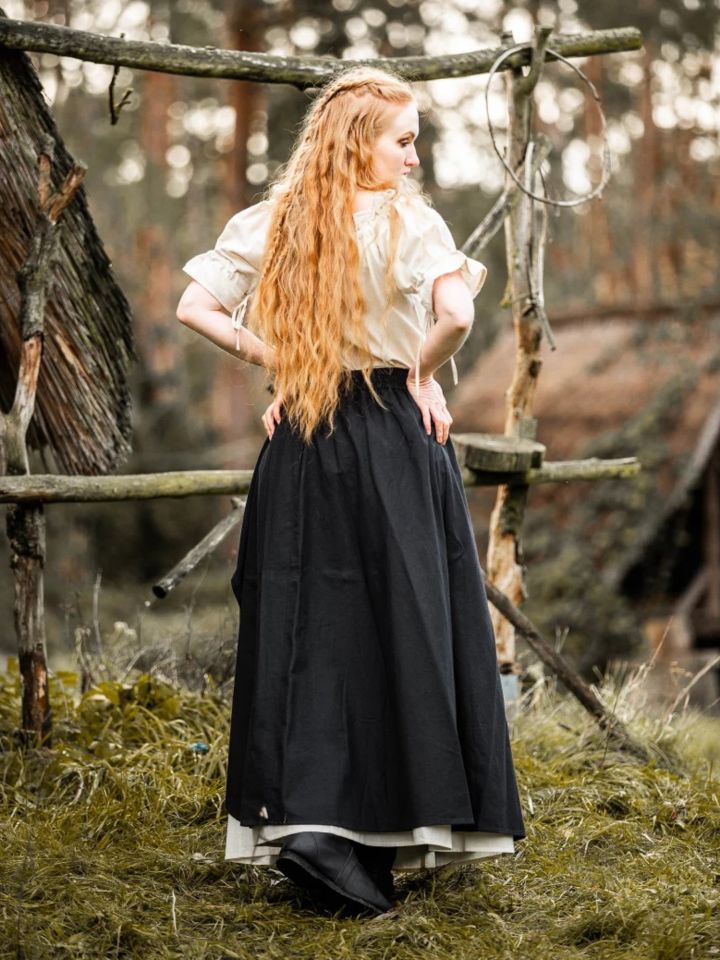 Mittelalterlicher Rock Elise schwarz-natur XXL/XXXL 2