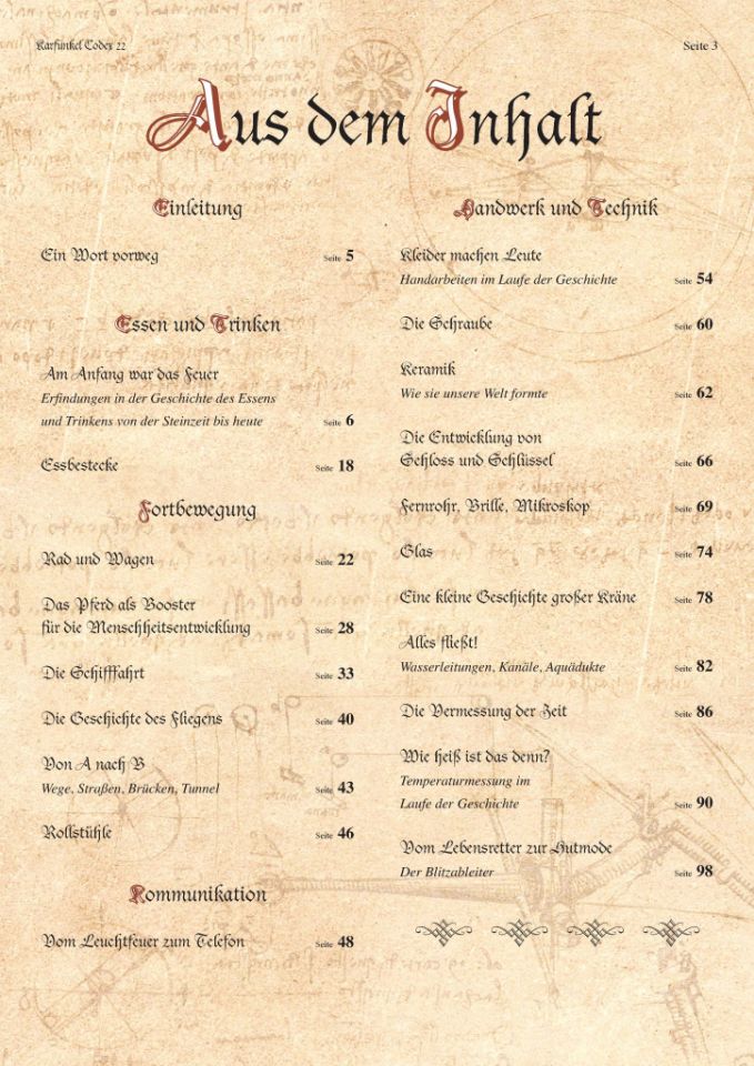 Karfunkel Codex Nr. 22 - "Erfindungen" 2