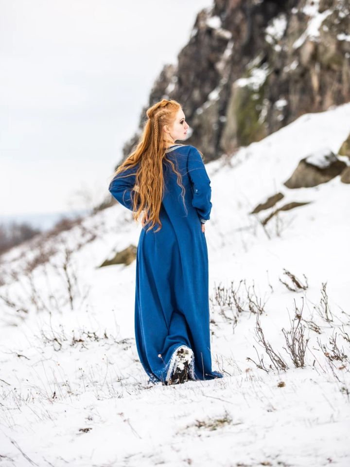 Wikingerkleid Brigida blau L 2