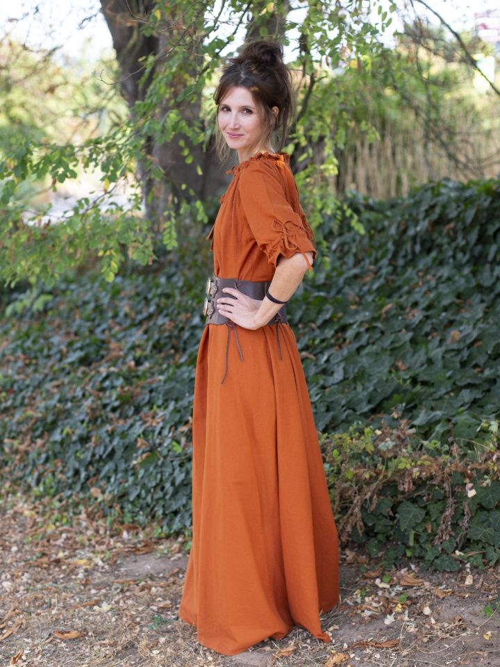 Kurzarmkleid Brida rostrot L 2