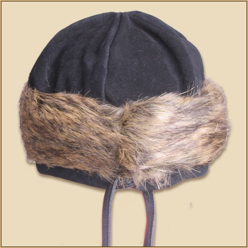 Wildledermütze schwarz 2