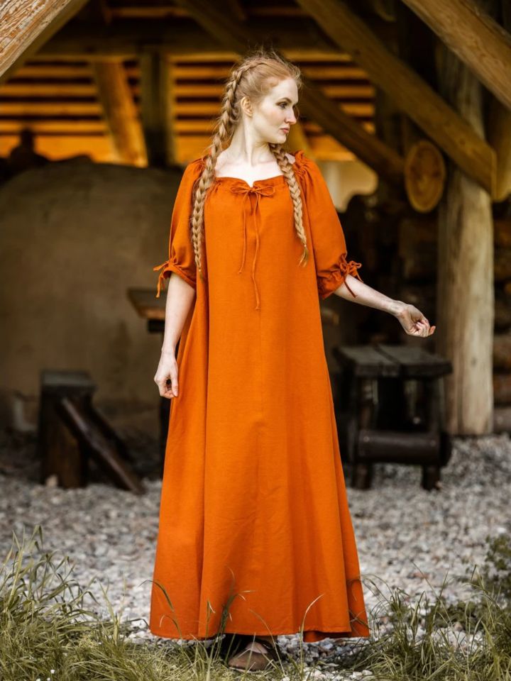 Kurzarmkleid Brida rostrot XS 2