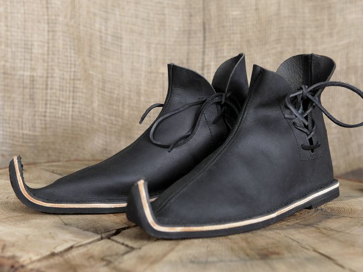 Schnabelschuhe nach mittelalterlichem Vorbild 45 | schwarz 2