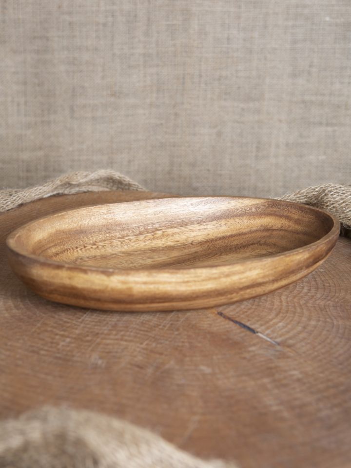 ovale Holzschale 30 cm 2