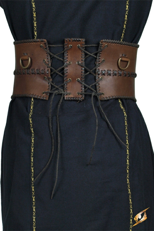 Breiter Ledergürtel braun 2