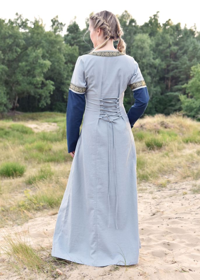 Mittelalterkleid Eleanor blau 2