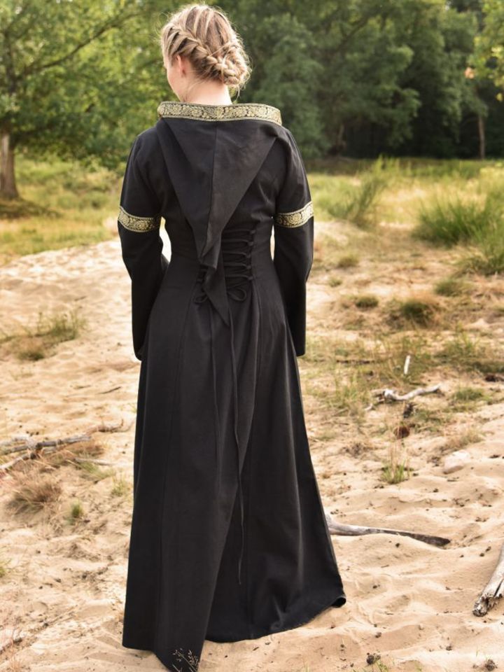 Mittelalterkleid Eleanor schwarz 2