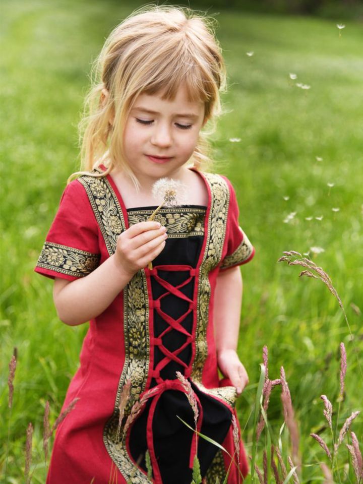 Kinderkleid Eleanor Kurzarm rot 2