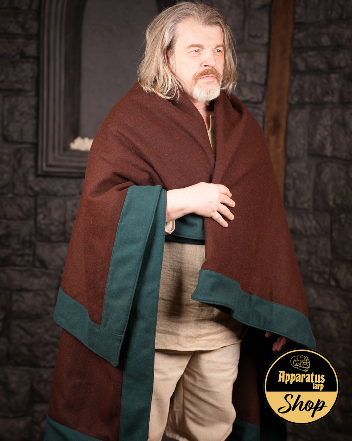 Wikinger Rechteckmantel Ragi Braun-Grün 2