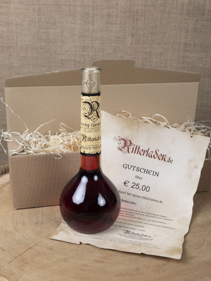 Geschenkbox mit Gewürzwein und Einkaufsgutschein 2