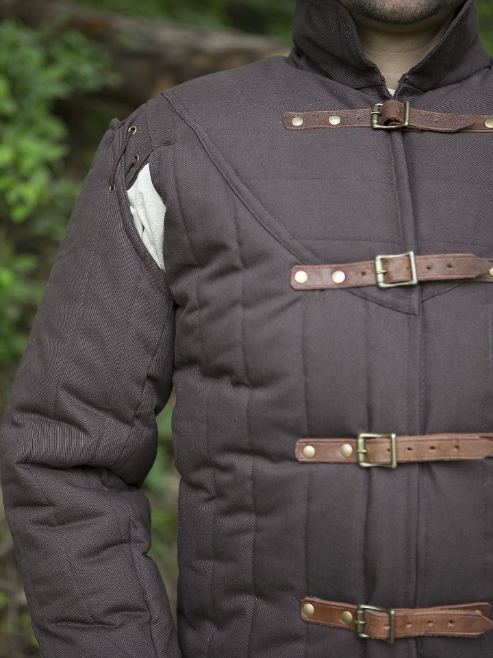 Gambeson Warrior für LARP braun 4XL 2