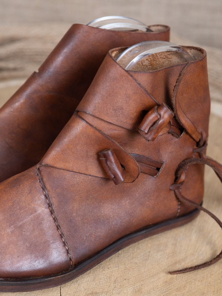 Wikingerschuhe Jorvik mit genagelter Doppelsohle braun 2
