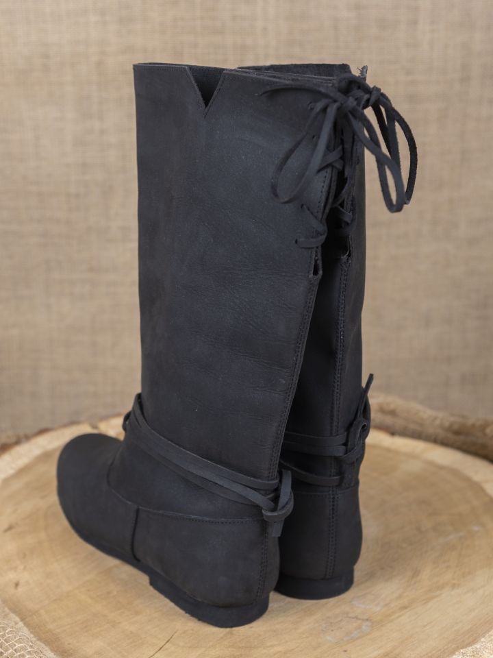 Wikingerstiefel Ole aus Nubukleder schwarz 44 2