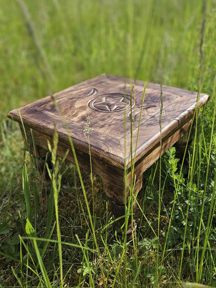 Altartisch Triple Moon Mangoholz 2
