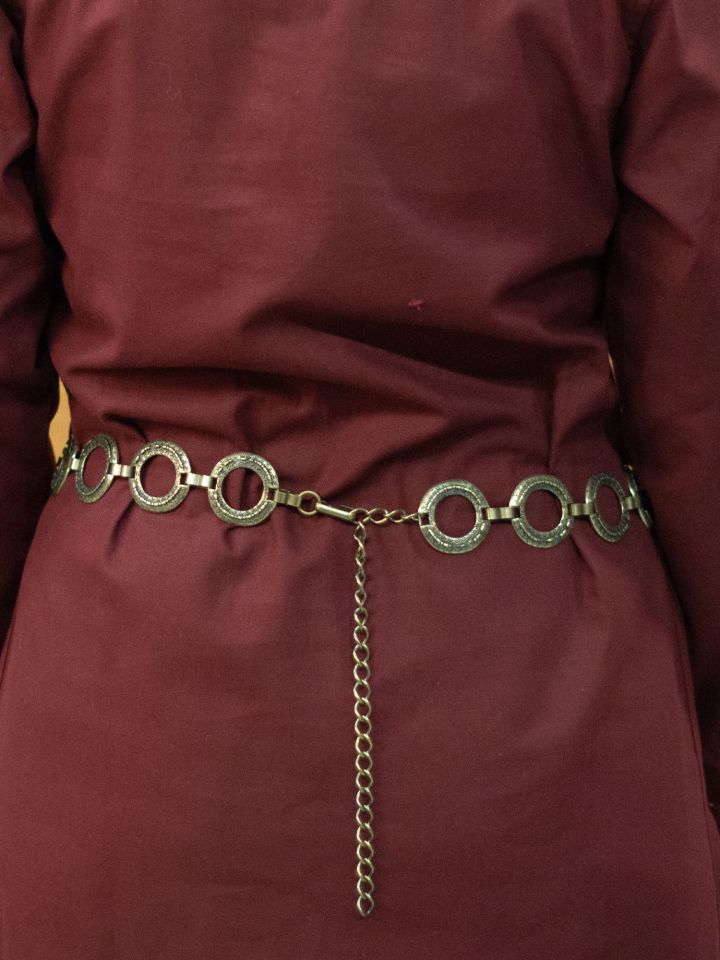 Kettengürtel mit Ringen altmessing 2