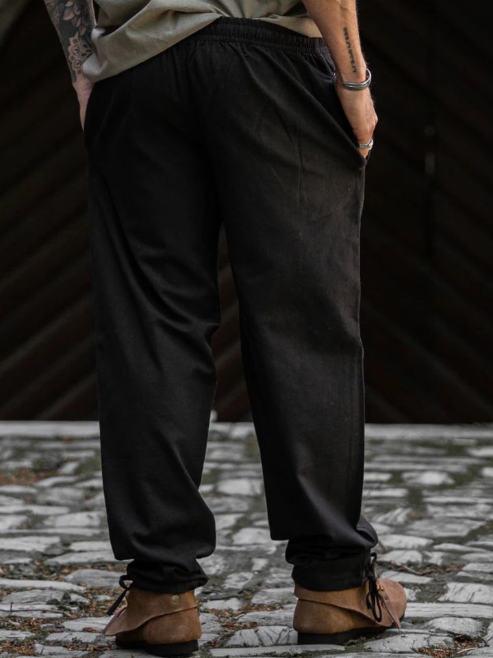Mittelalterhose mit Tunnelzug schwarz 2