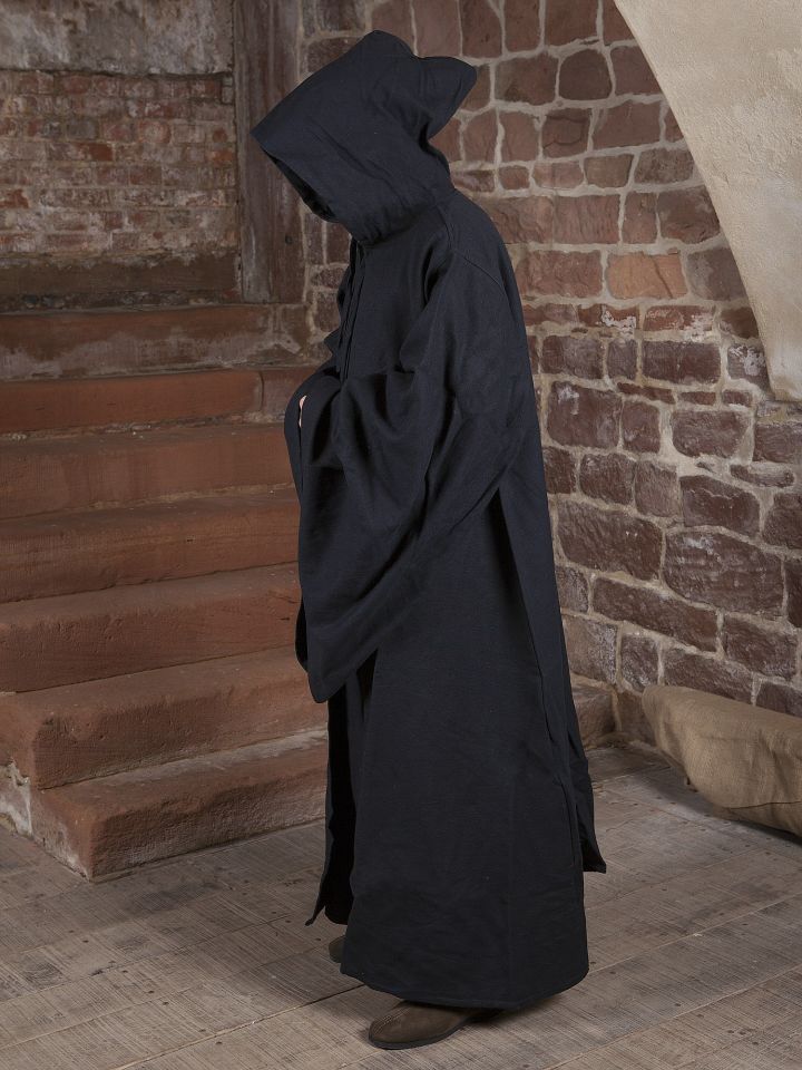 Magiermantel aus Baumwolle schwarz 2
