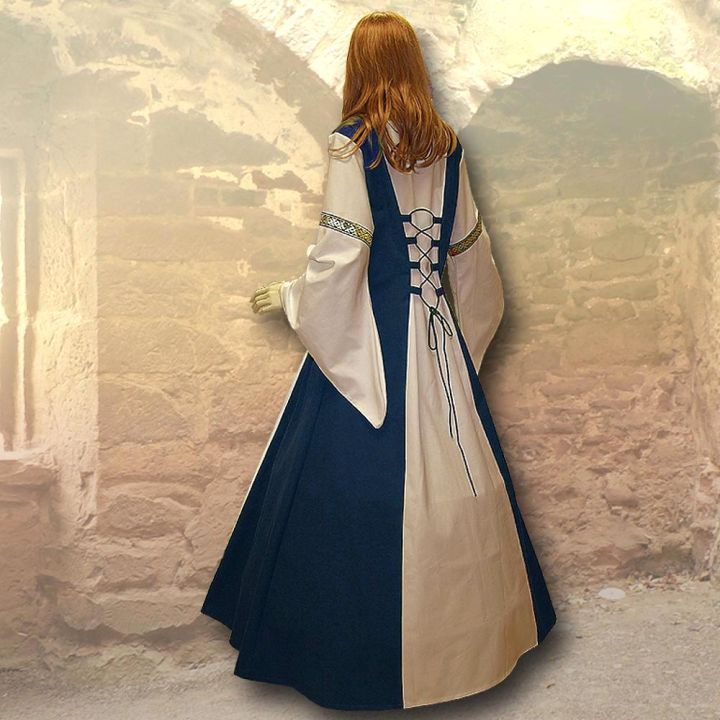 Kleid Sylvia petrolblau-beige 2