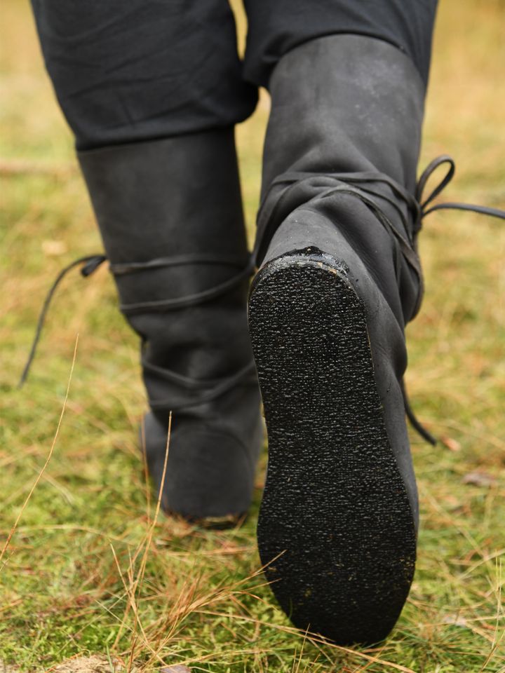 Wikingerstiefel mit Schnürung schwarz 2