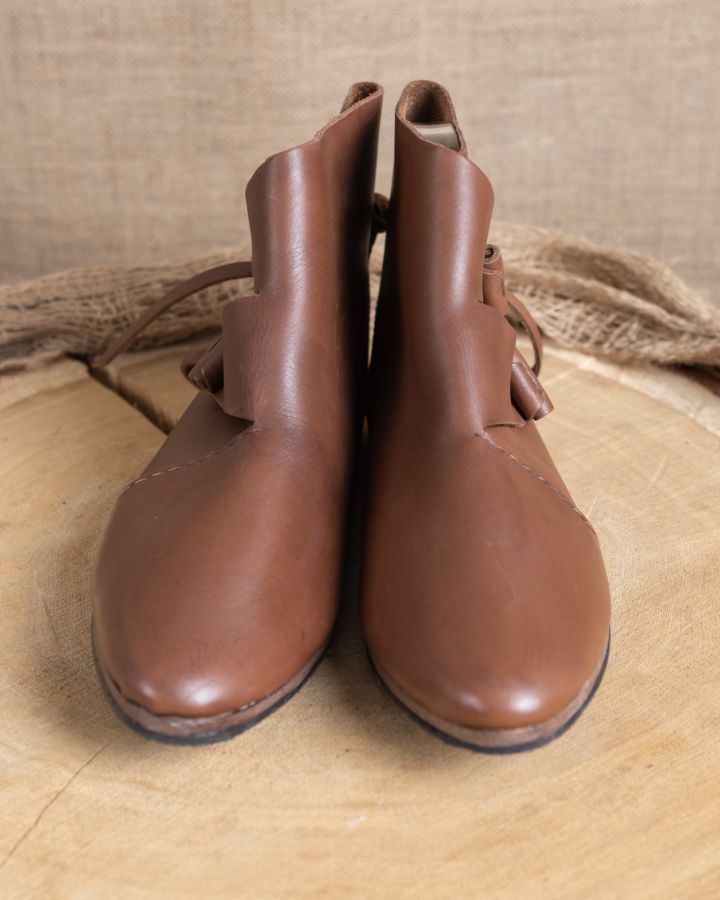 Wikingerschuhe Jorvik mit Gummisohle dunkelbraun 2
