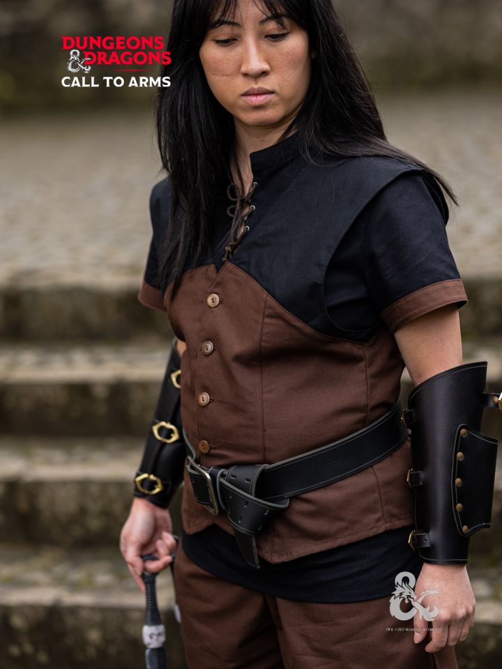 D&D Schurke Kapuzenweste braun 3