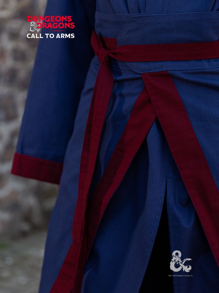 D&D Magier Kampfrock dunkelblau-bordeaux 3