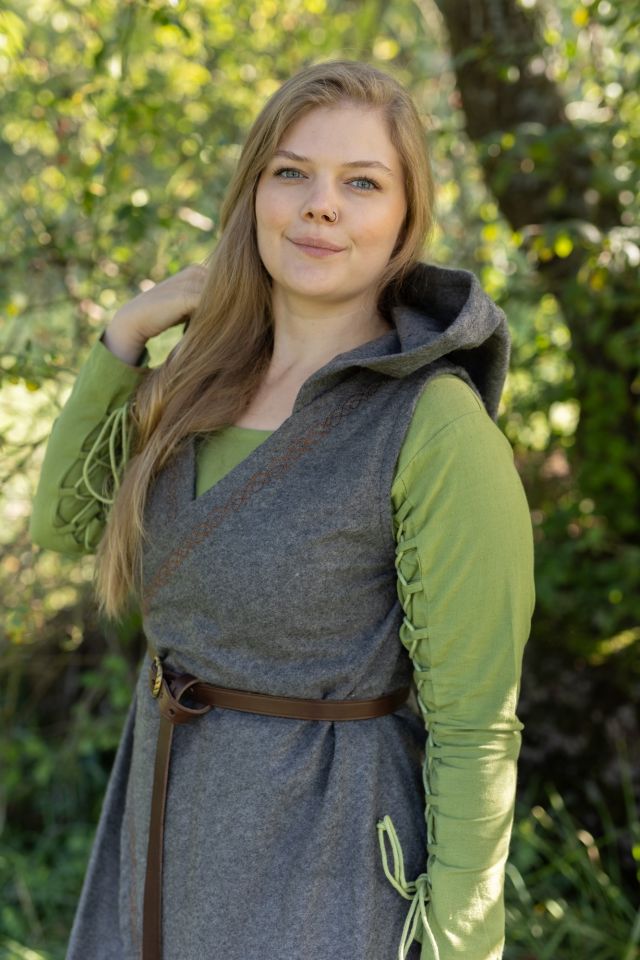 Wickelkleid Myrana aus Wollfilz grau 3