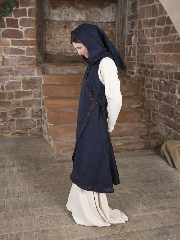Wickelkleid Myrana aus Wollfilz blau 3
