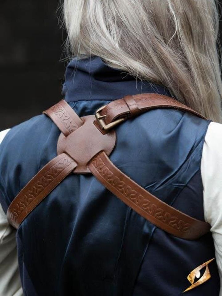 Schulterholster für Zauberstäbe braun 3