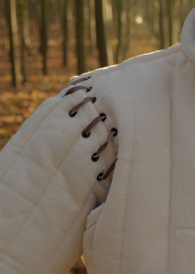 Langer Gambeson mit abnehmbaren Ärmeln natur M 3